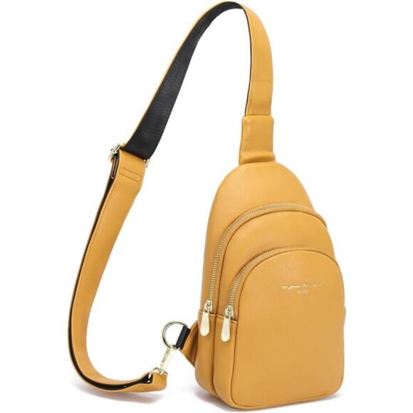 INICAT Crossbody Sling Bags Fanny Packs Leather Purses Chest Bag for Women - Picture 1 of 7